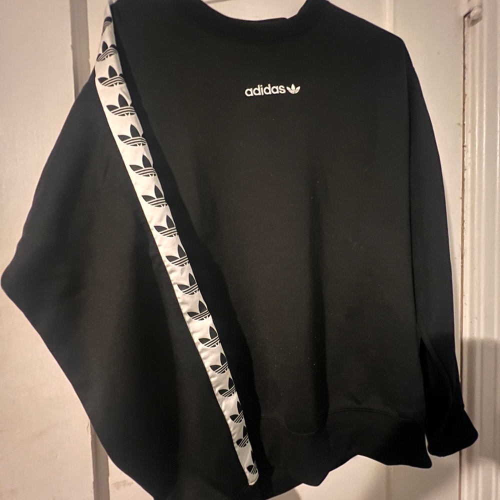 Adidas Black Sweatshirt with Logo Detail
